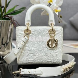 Replica Dior Small Lady Dior My ABCdior Bag Latte Quilted-Effect Lambs 2