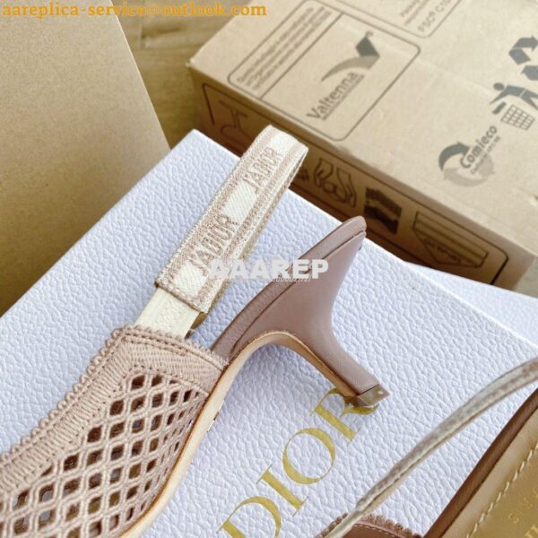 Replica Dior J'adior Slingback Pump Black Nude Embroidery KCP882 13