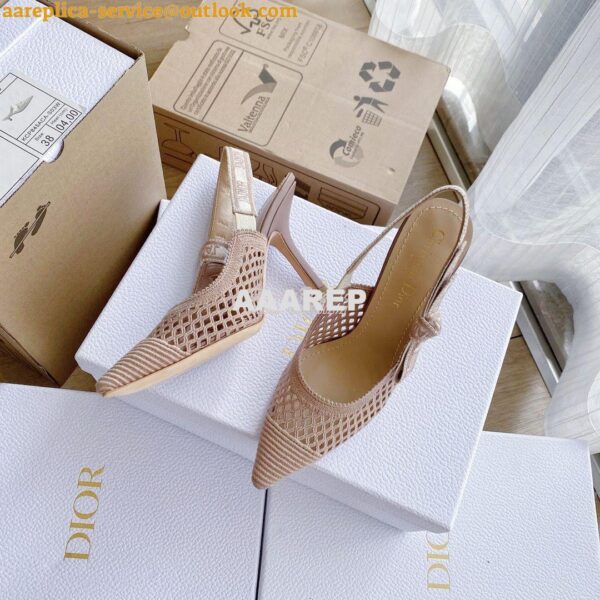 Replica Dior J'adior Slingback Pump Black Nude Embroidery KCP882 16