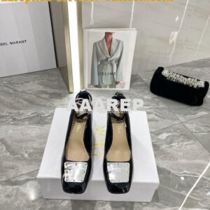 Replica Dior La Parisienne Pump Black Patent Calfskin KCP939P