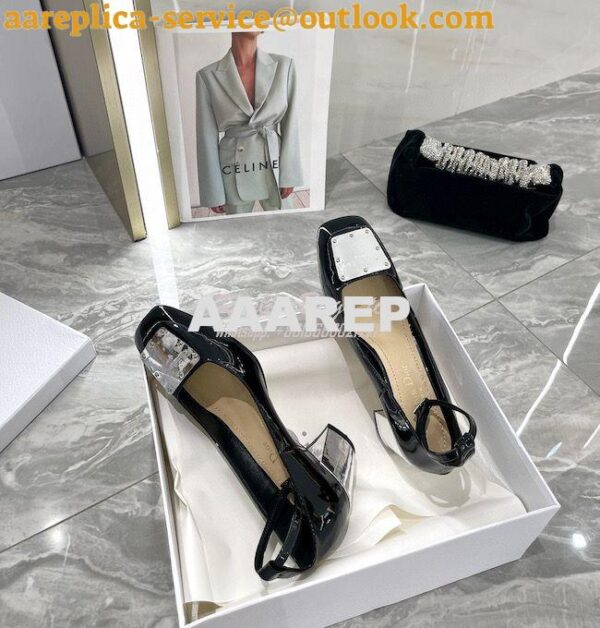 Replica Dior La Parisienne Pump Black Patent Calfskin KCP939P 10