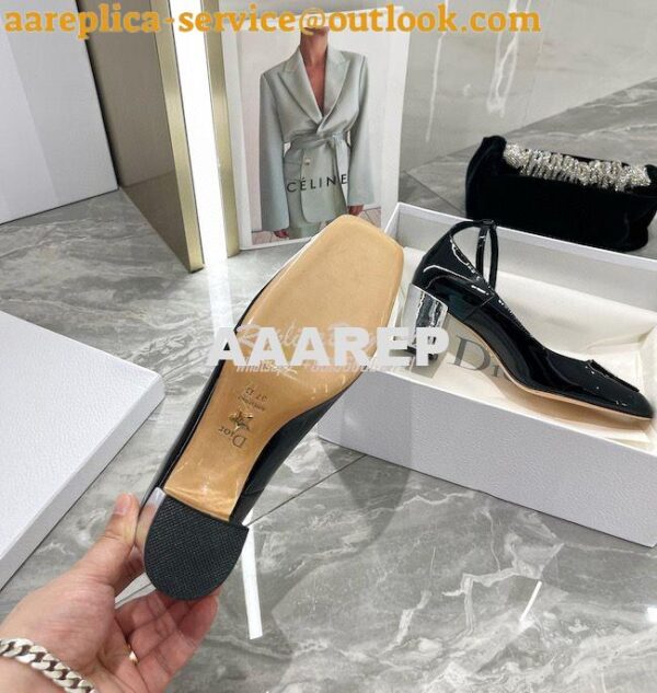 Replica Dior La Parisienne Pump Black Patent Calfskin KCP939P 11