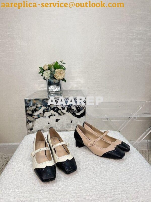 Replica Dior Spectadior Ballet Pump Perforated Calfskin KCB764 3