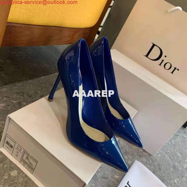 Replica Dior Women's Pump Dior Designer Shoes 81175 Navy Blue 3