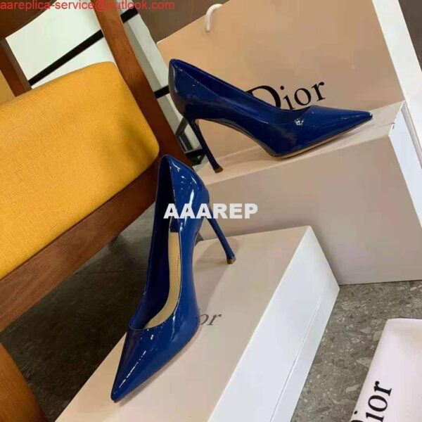 Replica Dior Women's Pump Dior Designer Shoes 81175 Navy Blue 4