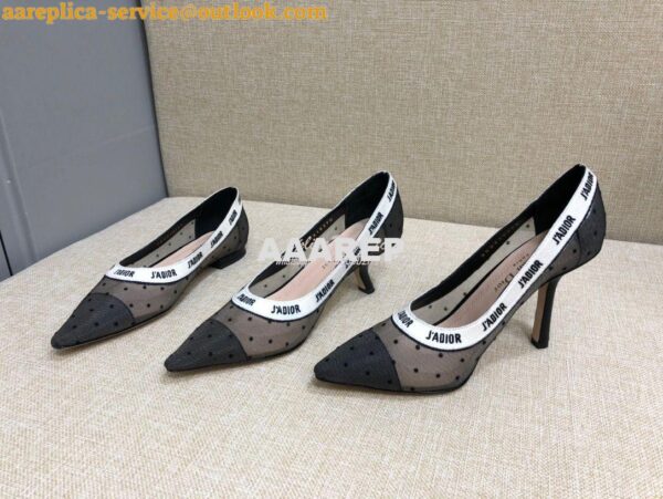 Replica Dior J'adior Pump KDP704 Black and Nude Plumetis 4