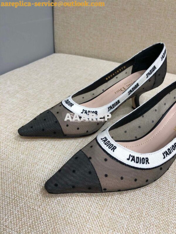 Replica Dior J'adior Pump KDP704 Black and Nude Plumetis 8