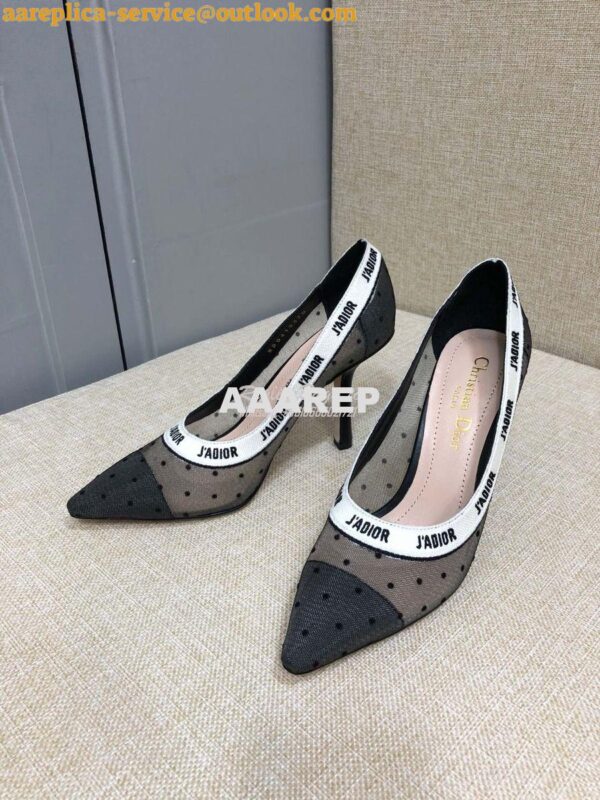 Replica Dior J'adior Pump KDP704 Black and Nude Plumetis 19