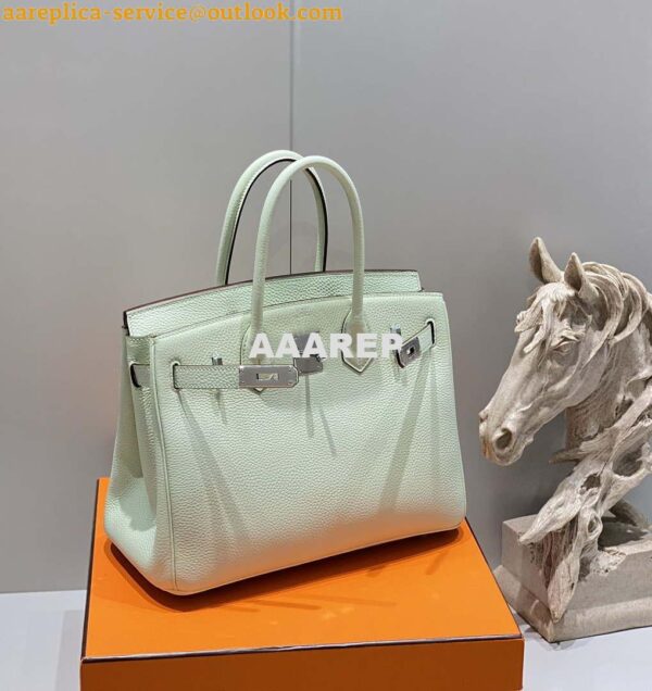 Replica Hermes Birkin Designer Tote Bag Togo Leather 28565 bubble green 14