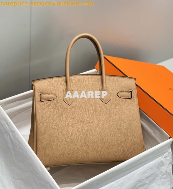 Replica Hermes Birkin Designer Tote Bag Togo Leather 28567 Camel 12