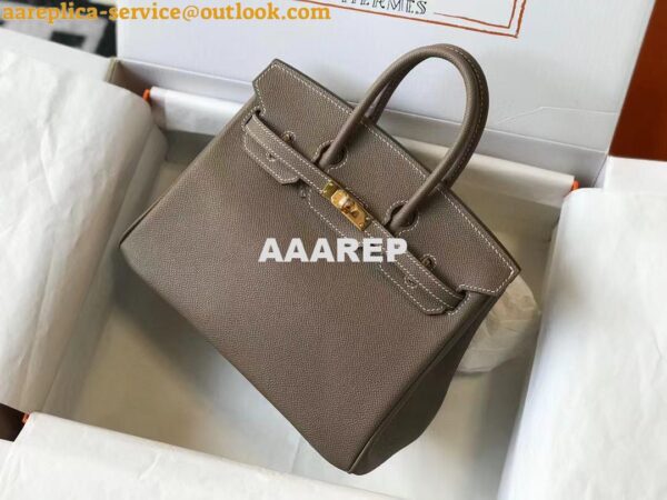 Replica Hermes Birkin Handbags Designer Hermes Bag Epsom Leather 28522 Elephant Grey 3