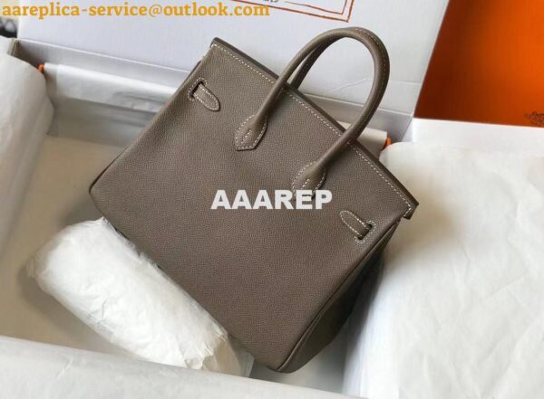 Replica Hermes Birkin Handbags Designer Hermes Bag Epsom Leather 28522 Elephant Grey 4