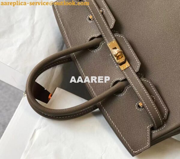 Replica Hermes Birkin Handbags Designer Hermes Bag Epsom Leather 28522 Elephant Grey 7