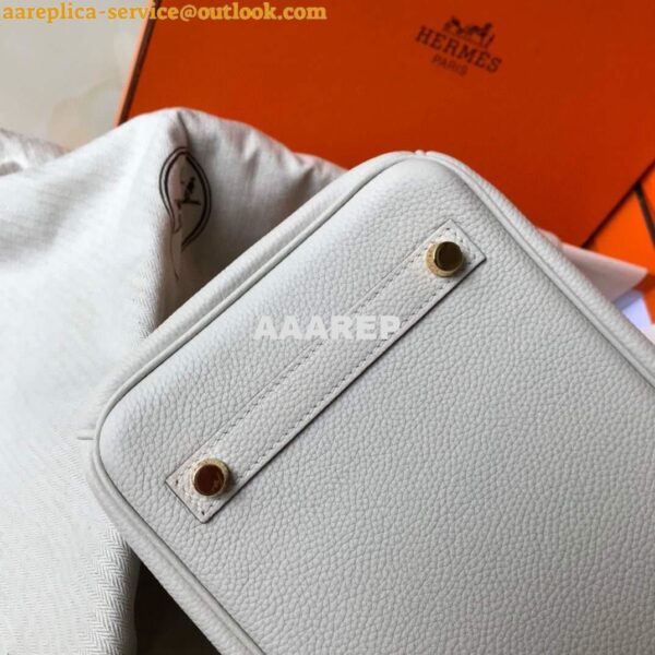 Replica Hermes Birkin Handbags Designer Hermes Tote Bag Togo Leather 28331 White 9