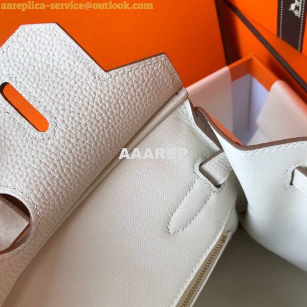 Replica Hermes Birkin Handbags Designer Hermes Tote Bag Togo Leather 28331 White 10