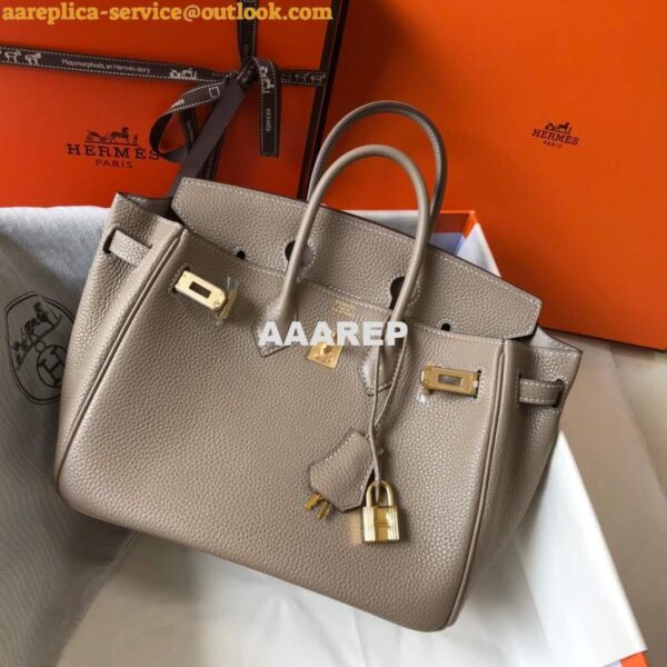 Replica Hermes Birkin Handbags Designer Hermes Tote Bag Togo Leather 28332 Gray 5