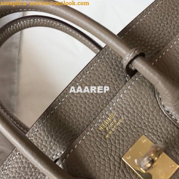 Replica Hermes Birkin Handbags Designer Hermes Tote Bag Togo Leather 28332 Gray 8