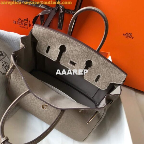 Replica Hermes Birkin Handbags Designer Hermes Tote Bag Togo Leather 28332 Gray 10