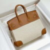 Replica Hermes Birkin Tote Bag Swift leather with canvas 285900 2