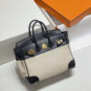 Replica Hermes Birkin Tote Bag Swift leather with canvas 285902 2