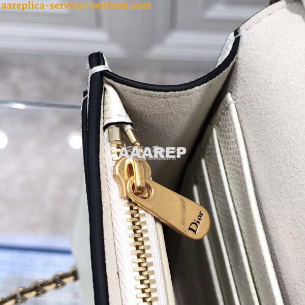 Replica Dior White Saddle Calfskin Clutch 5