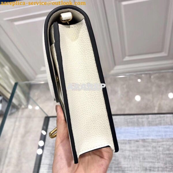 Replica Dior White Saddle Calfskin Clutch 6