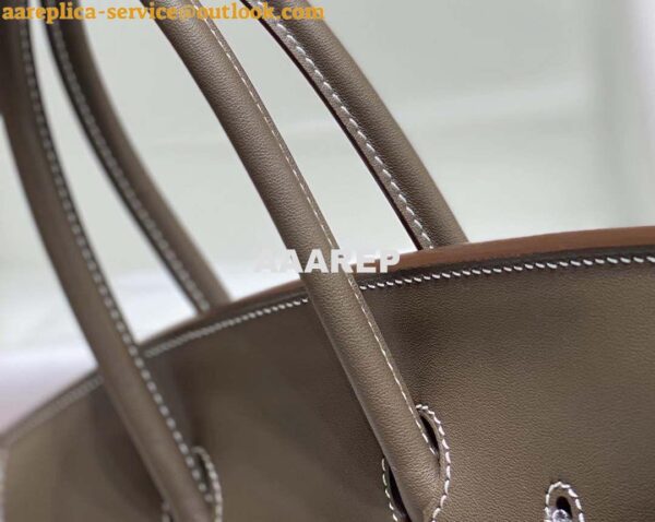 Replica Hermes Birkin Tote Bag Swift leather with canvas 285902 16