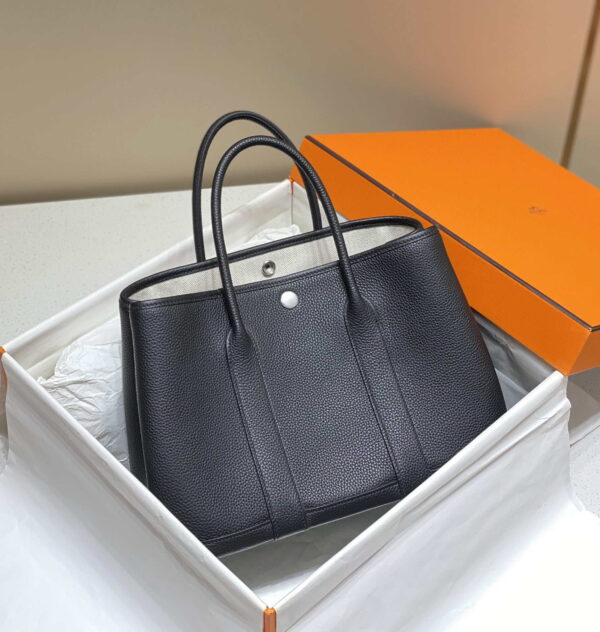 Replica Hermes Blacck Clemence Garden Party 30cm Bag H239047