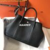 Replica Hermes Blacck Clemence Garden Party 30cm Bag H239047