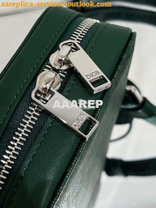 Replica Dior World Tour Messenger Pouch Green Oblique Galaxy Leather 5