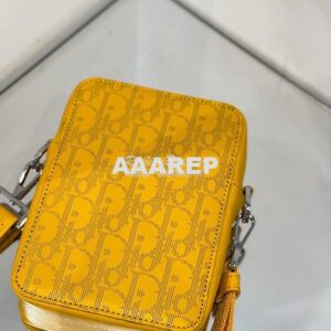 Replica Dior World Tour Messenger Pouch Yellow Oblique Galaxy Leather 2