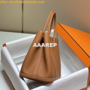 Replica Hermes Brown Togo Medium Garden Party 36cm Bag H239054 2