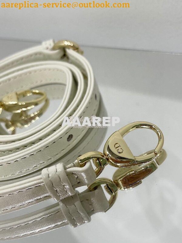 Replica Lady Dior Bag Micro Dioramour Latte Cannage Lambskin with Hear 7