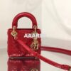 Replica Lady Dior Bag Micro Dioramour Latte Cannage Lambskin with Hear