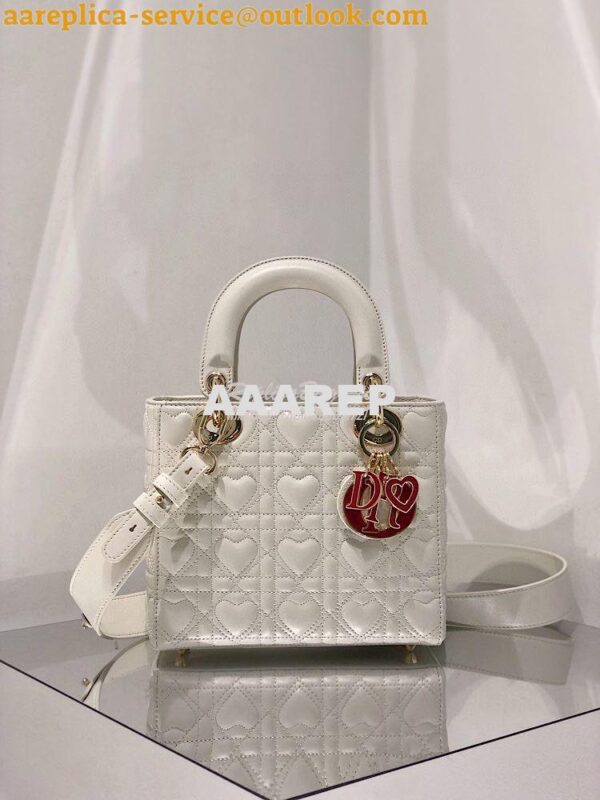 Replica Lady Dior Dioramour My ABCdior Bag Latte Cannage Lambskin with