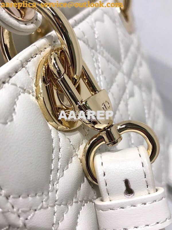 Replica Lady Dior Dioramour My ABCdior Bag Latte Cannage Lambskin with 7