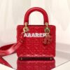 Replica Lady Dior Dioramour My ABCdior Bag Latte Cannage Lambskin with