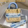 Replica Lady Dior Medium Bag Natural Wicker and Latte Dior Oblique Jac 2