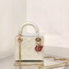 Replica Lady Dior Mini Dioramour Bag Red Cannage Lambskin with Heart M 2