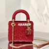 Replica Lady Dior Mini Dioramour Bag Latte Cannage Lambskin with Heart