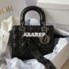 Replica Lady Dior My ABCdior Bag Latte Cannage Lambskin with Ruthenium 2