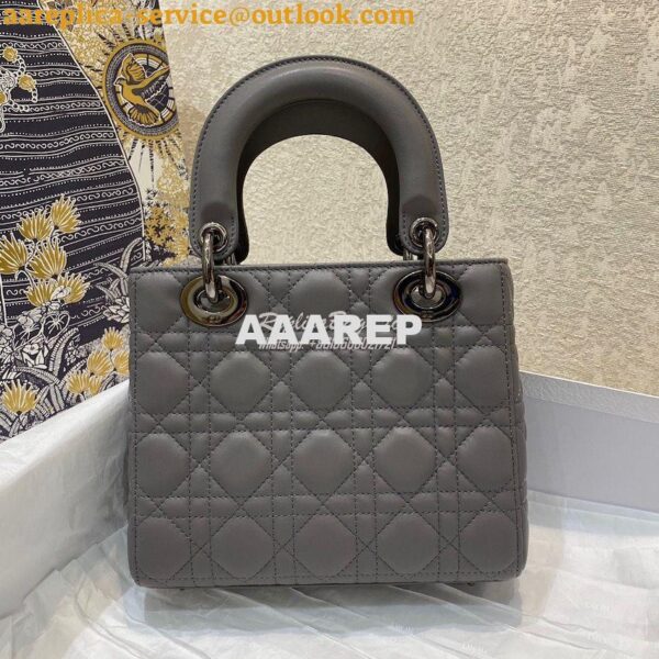 Replica Lady Dior My ABCdior Bag Steel Grey Cannage Lambskin with Ruth 10