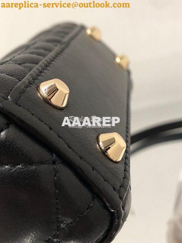 Replica Micro Lady Dior Bag Black Cannage Lambskin S0856 13