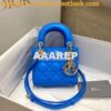 Replica Micro Lady Dior Bag Bright Orange Cannage Lambskin S0856 2