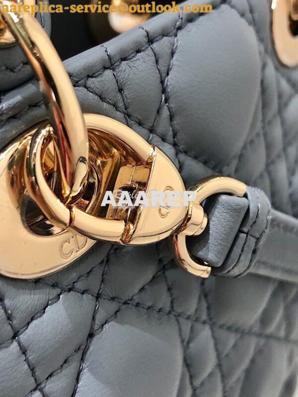 Replica Micro Lady Dior Bag Cloud Blue Cannage Lambskin S0856 4