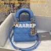 Replica Micro Lady Dior Bag Cloud Blue Cannage Lambskin S0856