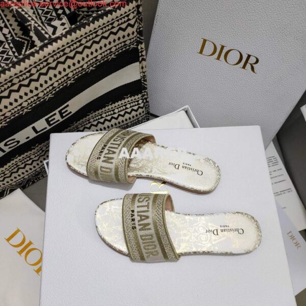 Replica Dior Women's Slippers Designer Dior Sandals Flats Shoes D81205 7