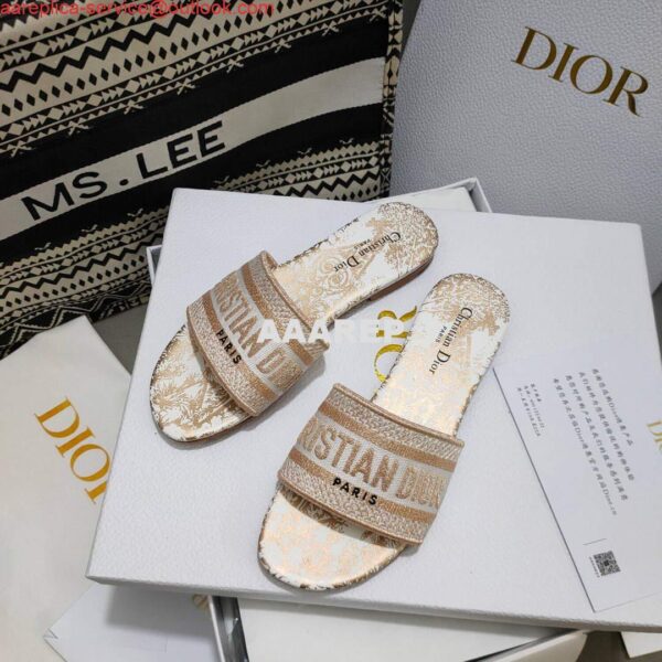 Replica Dior Women's Slippers Designer Dior Sandals Flats Shoes D81206 3