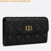 Replica Dior 30 Montaigne Lotus Wallet In Blue Oblique Jacquard