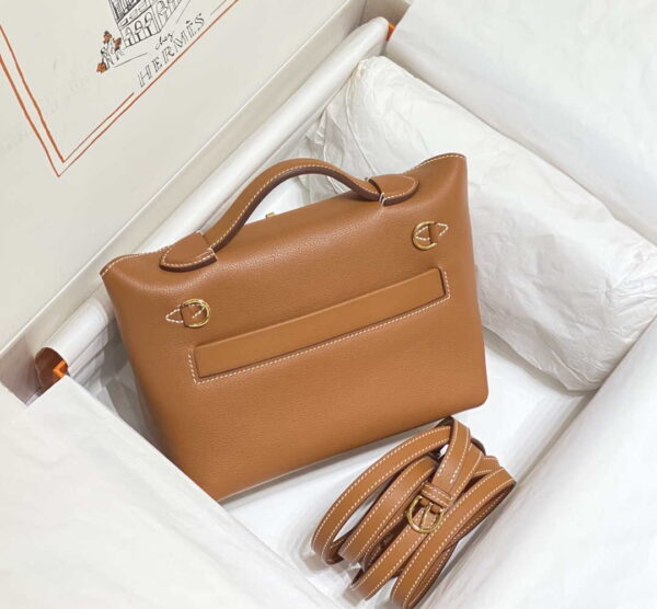 Replica Hermes Mini 2424 Leather 21cm H230262 Brown 3